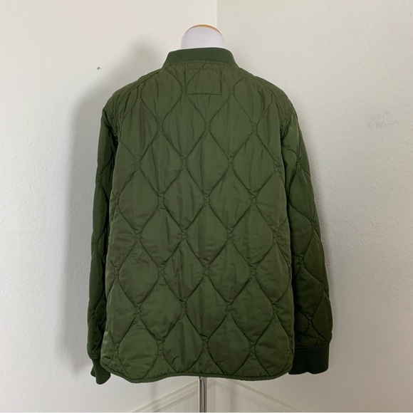 Old Navy Lightweight Quilted Puffer Jacket Women’s 2X Army Green Pockets - Picture 6 of 12